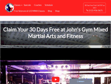 Tablet Screenshot of johnsgymatx.com